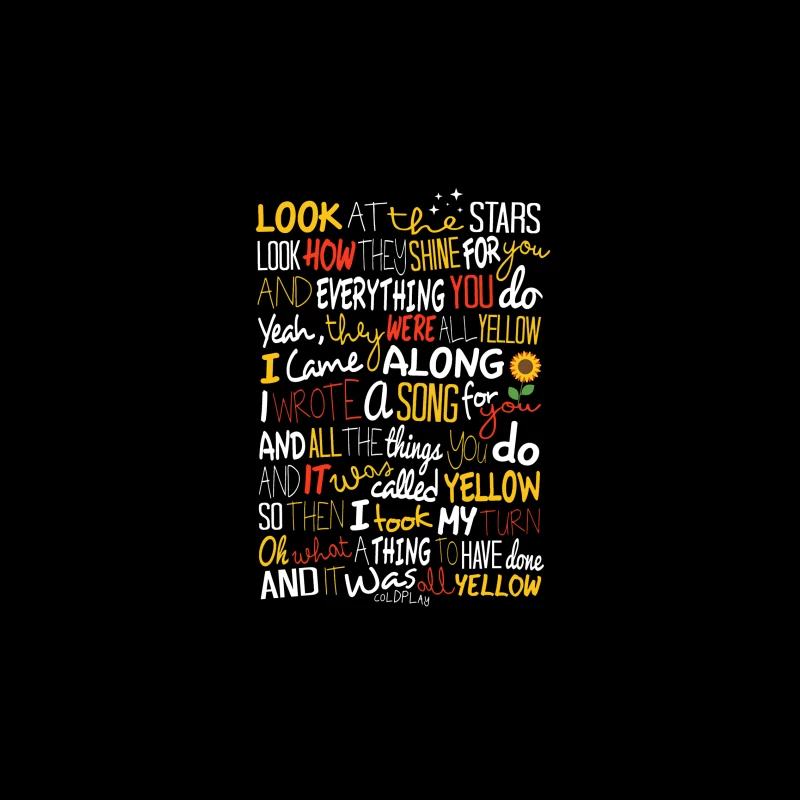 Colplay Lyrics Art iPhone Case