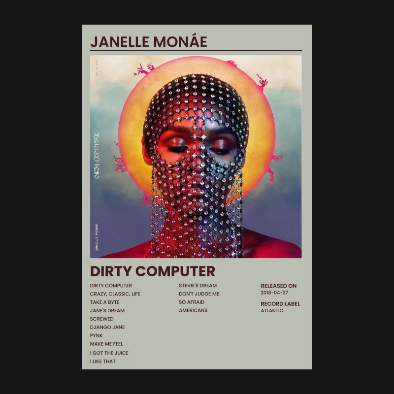Janelle Monáe's Futuristic "Dirty Computer" Album Cover Female Long Sleeve T-Shirt