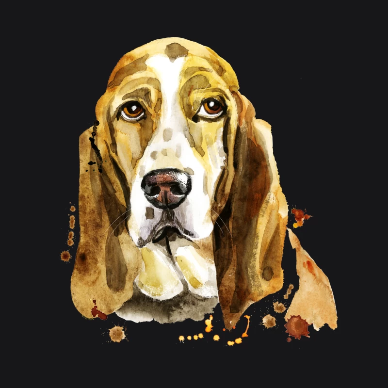Portrait artistique de chien Basset Femme Sweat à capuche