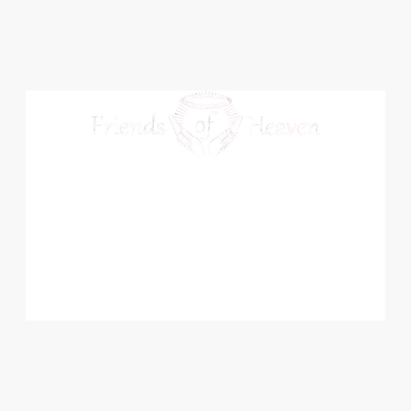 Faded Handwritten Text: Friends of Heaven Travel Mug