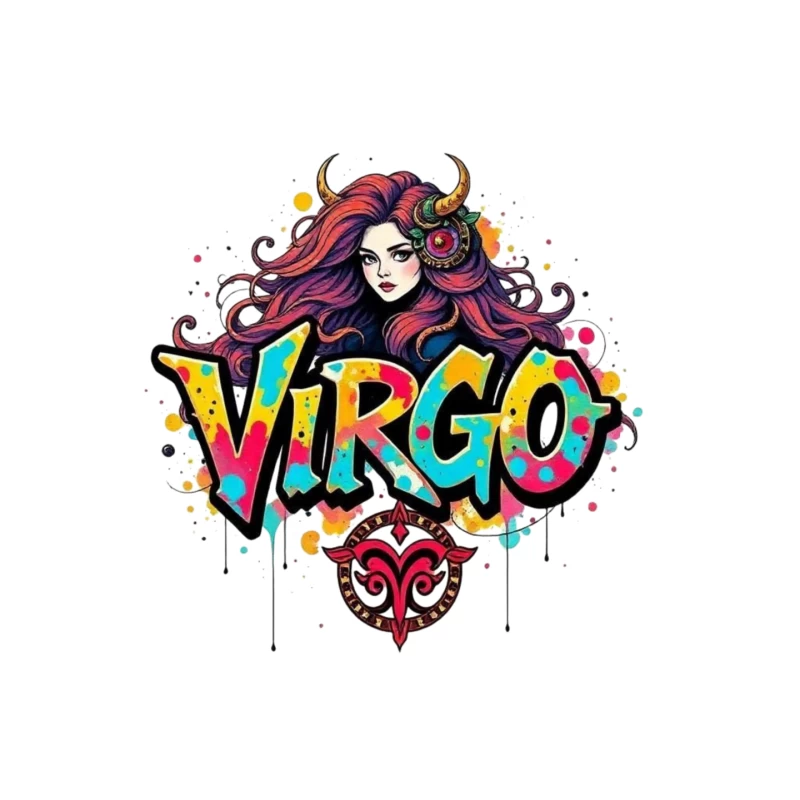 Colorful Virgo Zodiac Art Mouse Pad