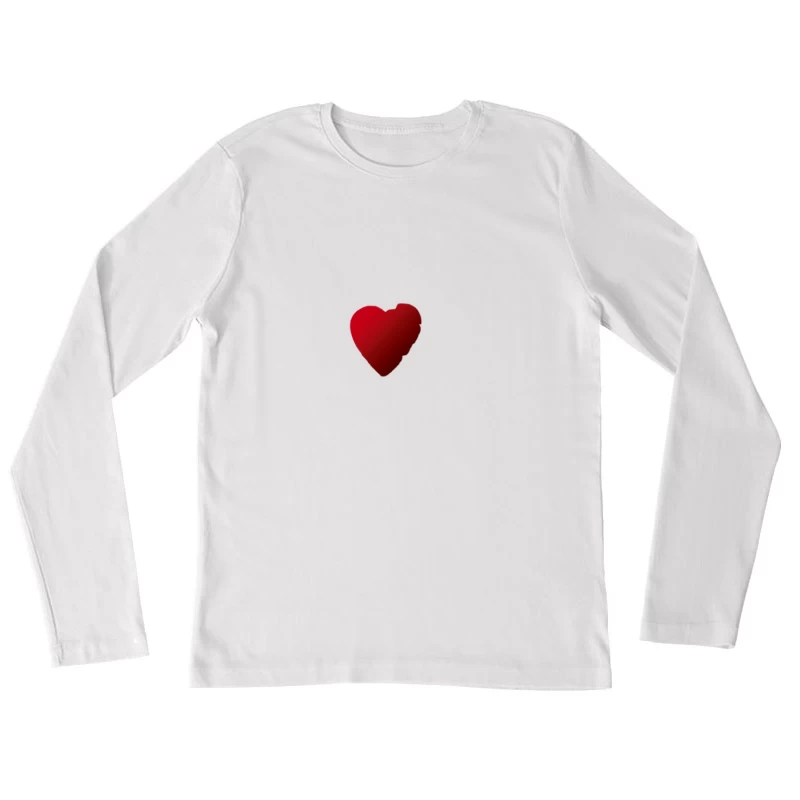 Abstraktes Herz und Schriftzug 'Peace' Damen Langarm T-Shirt