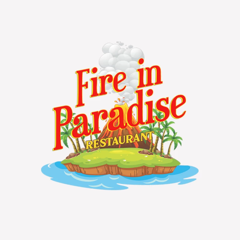 Fire in Paradise restaurant Male T-Shirt