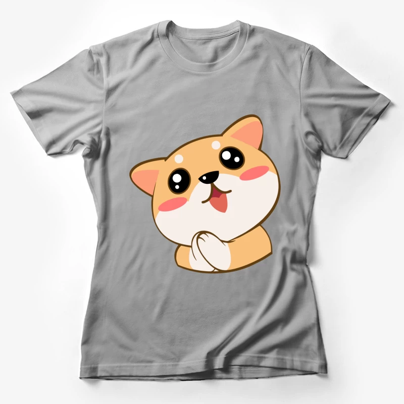 Niedlicher Cartoon-Welpe Damen T-Shirt