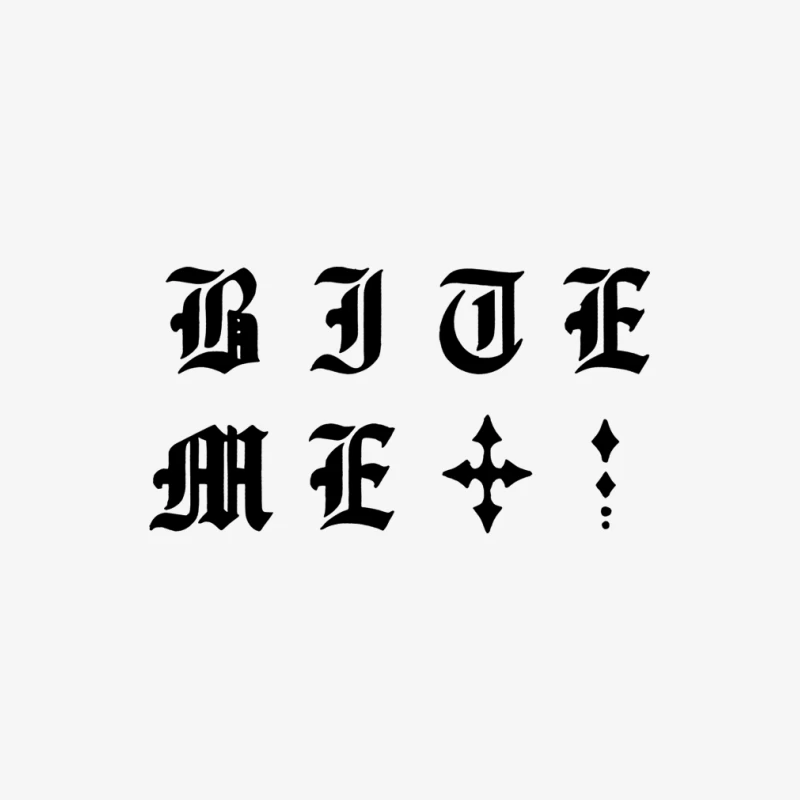 Gothic Schrift mit Sternmotiv Damen Langarm T-Shirt
