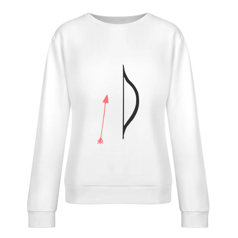 Arc et flèche design minimaliste Femme Sweat-shirt à enfiler