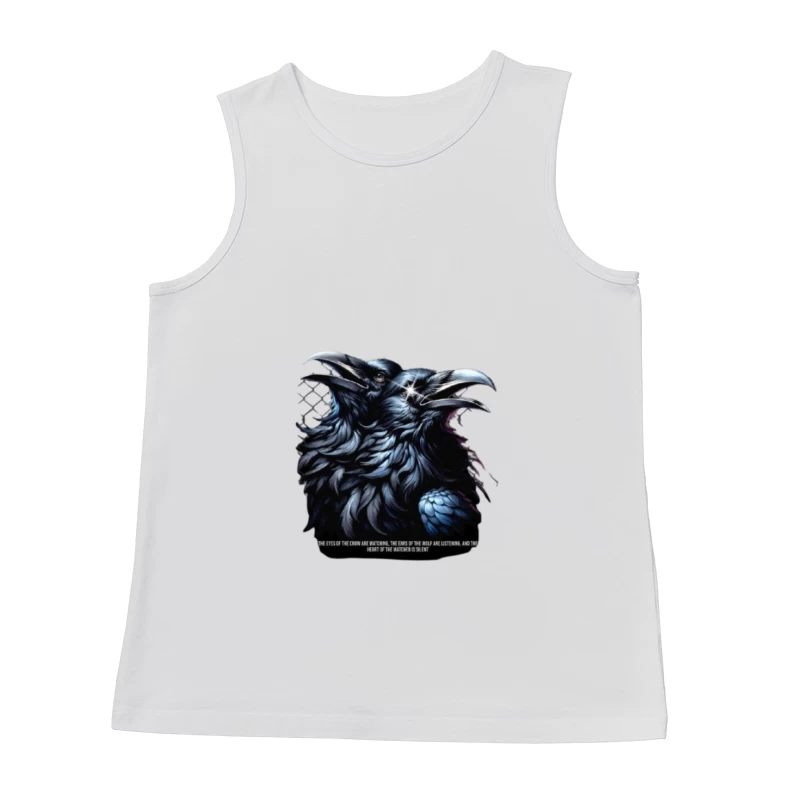 Gothic Raven Art with Game of Thrones Quote Male Tank Top