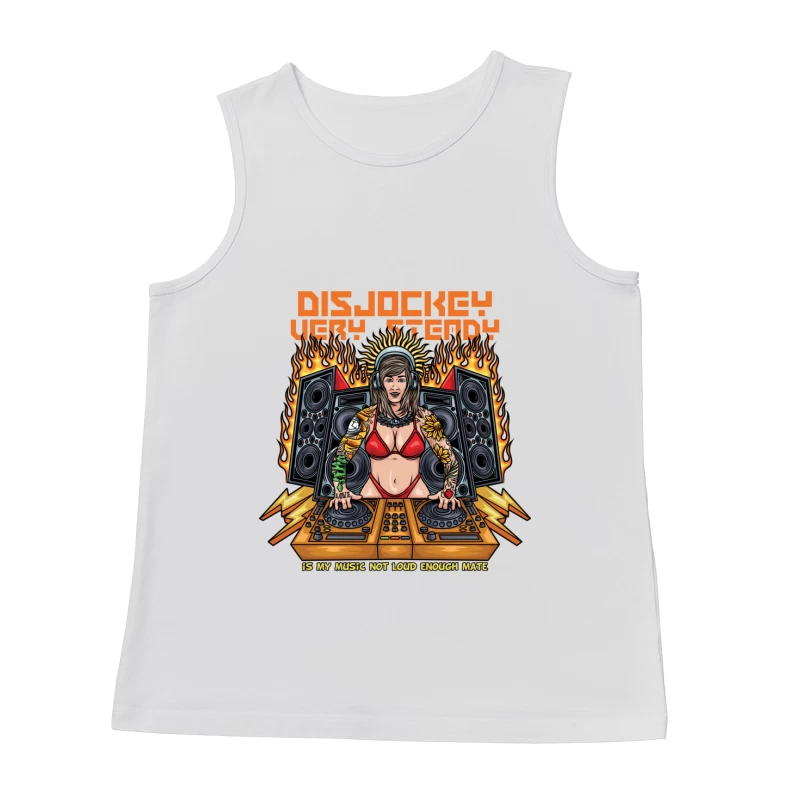 Dynamic DJ with Vibrant Energy Male Tank Top