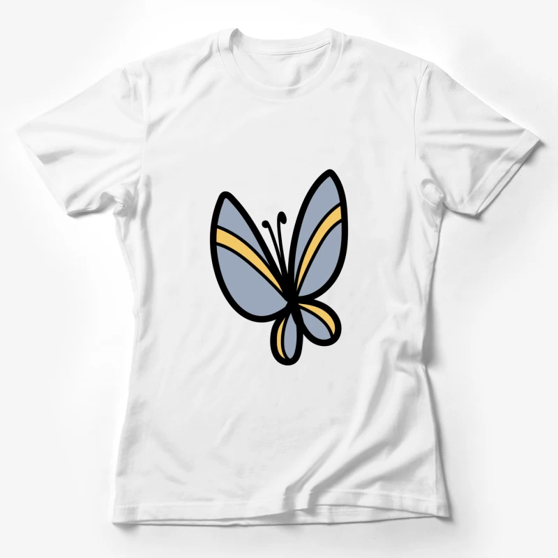 Papillon stylisé aux ailes colorées Femme T-Shirt