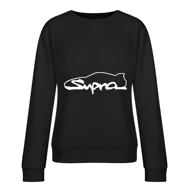 Toyota Supra Logo Minimalist Outline Design Female Pullover Sweatshirt