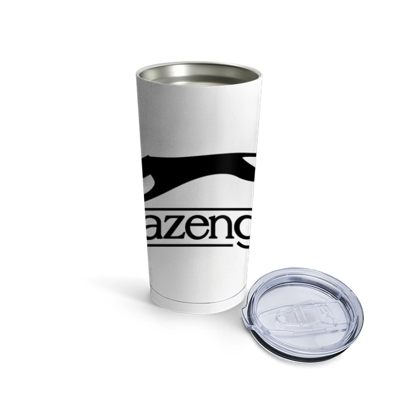 Slazenger Sports Brand Logo with Black Panther Silhouette Travel Mug