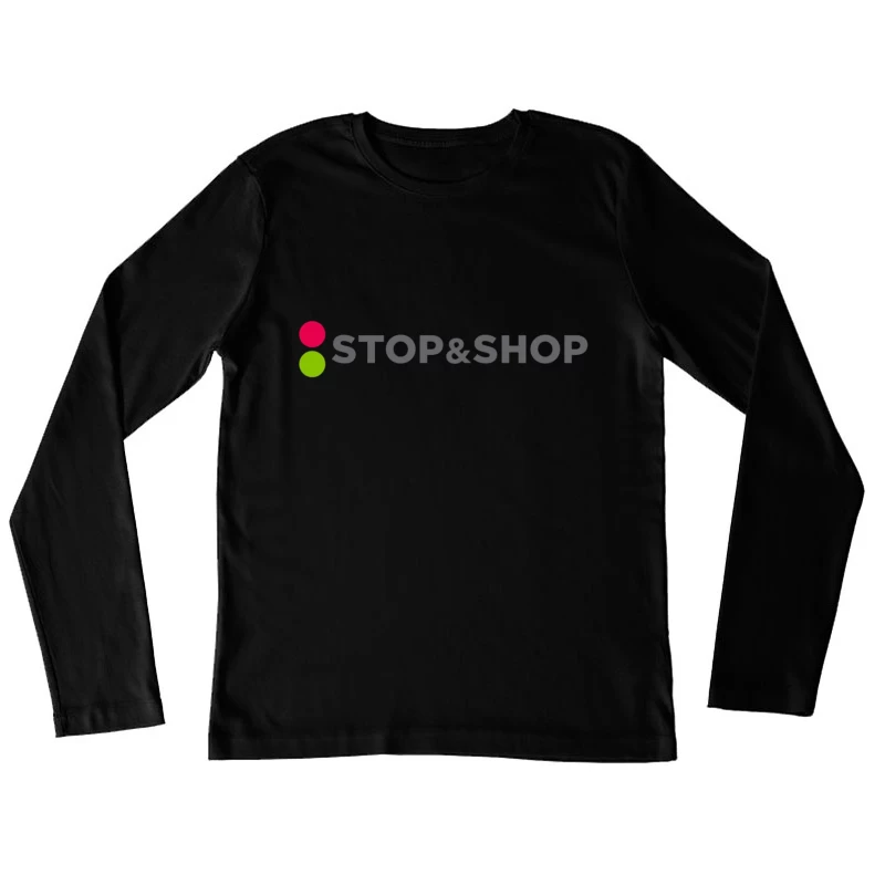 Stop & Shop Retail Brand Logo with Traffic Light Design Female Long Sleeve T-Shirt