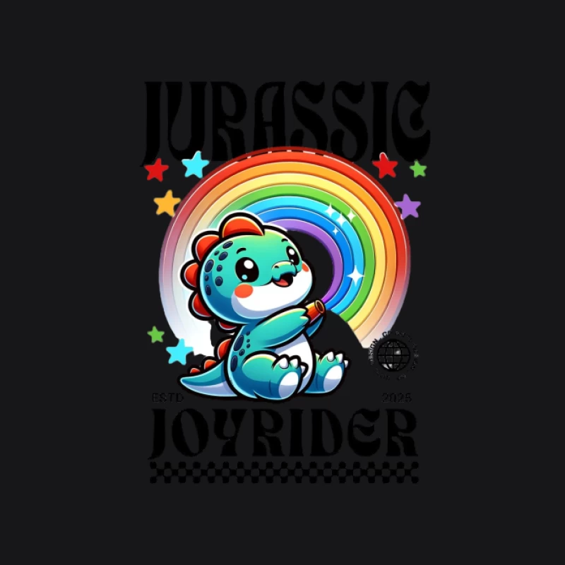 Niedlicher Dinosaurier mit Regenbogen Herren Pullover Hoodie