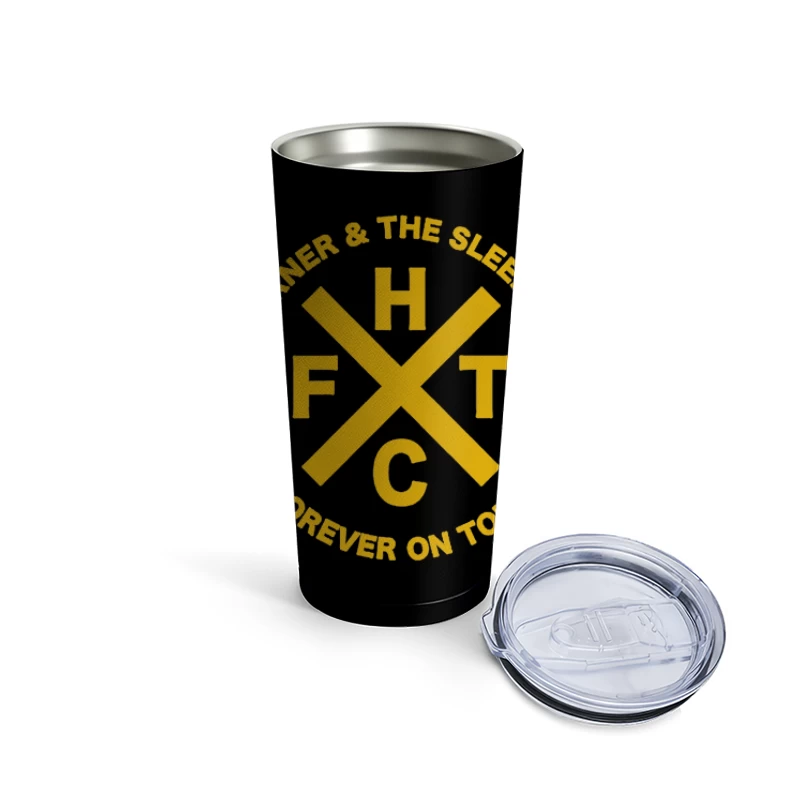 Frank Turner & The Sleeping Souls Band Logo - Forever On Tour Circular Design Travel Mug