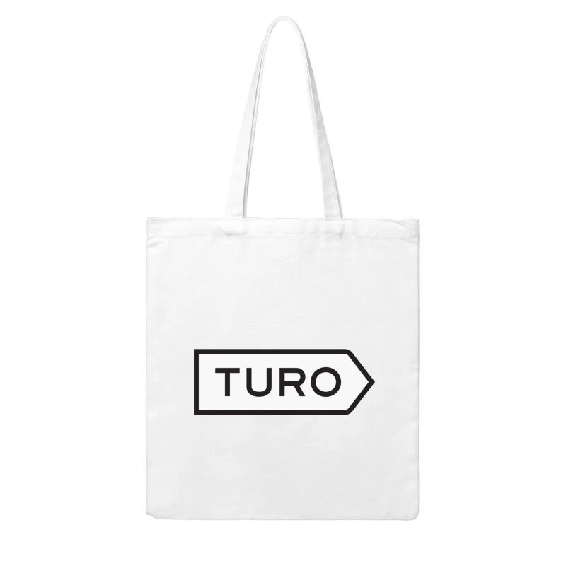 Turo Car-Sharing Service Minimalist Arrow Logo Cotton Tote Bag