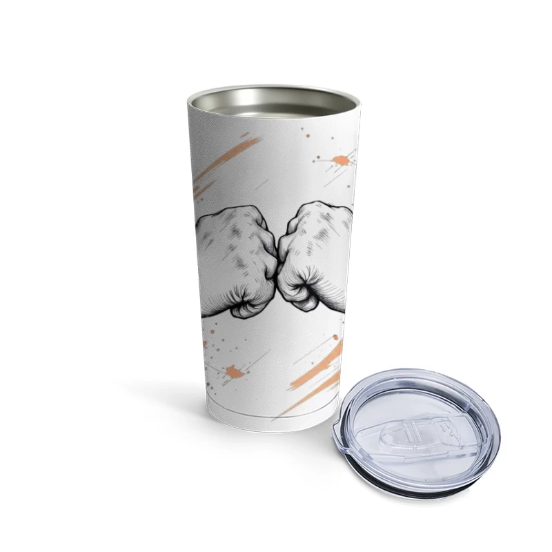 Fist Bump: A Symbolic Gesture of Unity and Solidarity Travel Mug