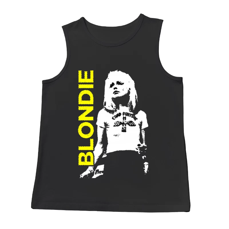 Black and White Punk Rock Artistic Portrait Male Tank Top