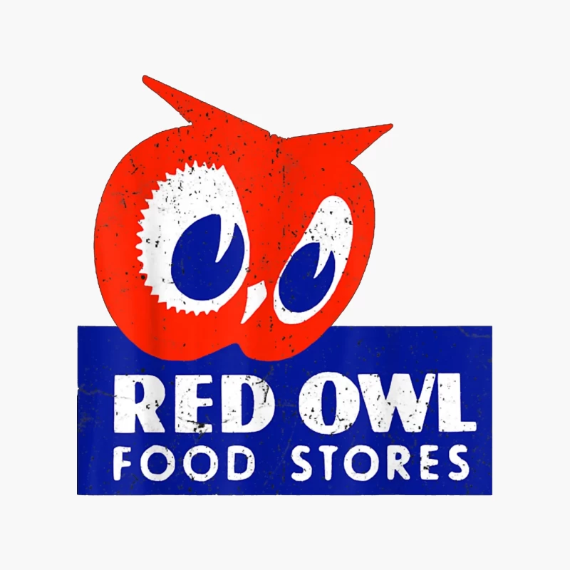 Vintage Red Owl Food Stores Logo Design Cotton Tote Bag