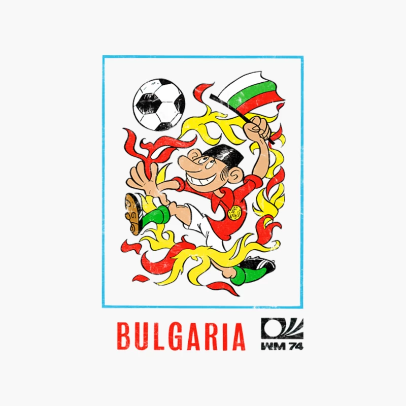 Bulgaria  70s Vintage-Style Soccer Fan Design Cotton Tote Bag