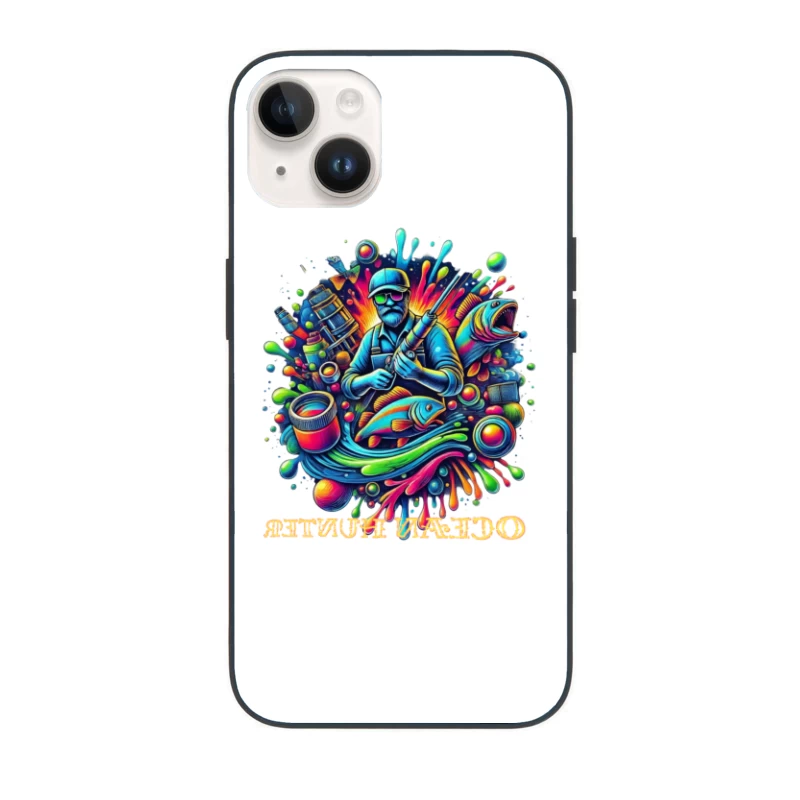 Psychedelic Fishing Adventure Art iPhone Case