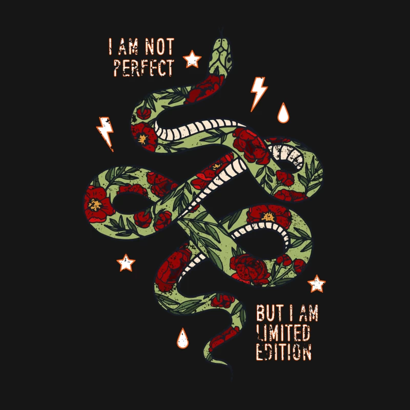 Serpent artistique avec message unique Femme T-Shirt