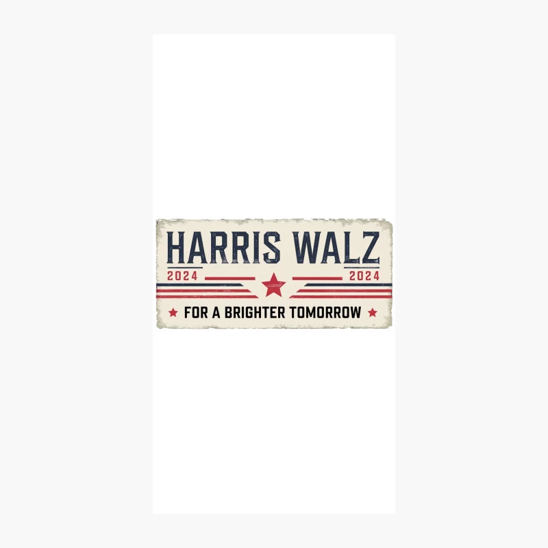 Harris Walz 2024 Campaign Poster: Patriotic Design for a Brighter Tomorrow iPhone Case