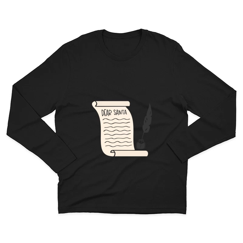 Lettre à Santa avec encre et parchemin Homme Manches Longues T-Shirt