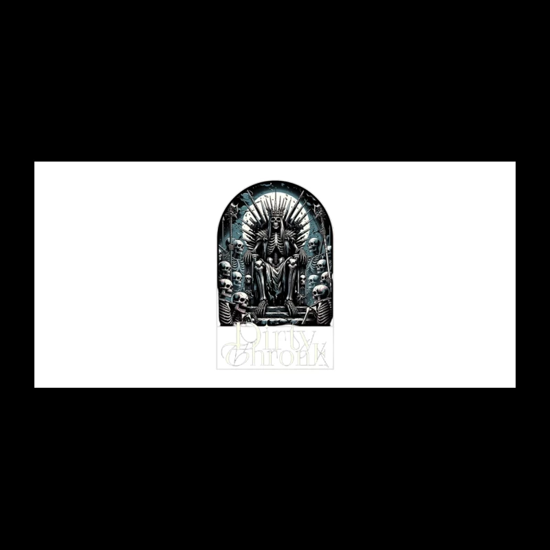Gothic Skeleton King on Skull Throne Coffee Mug