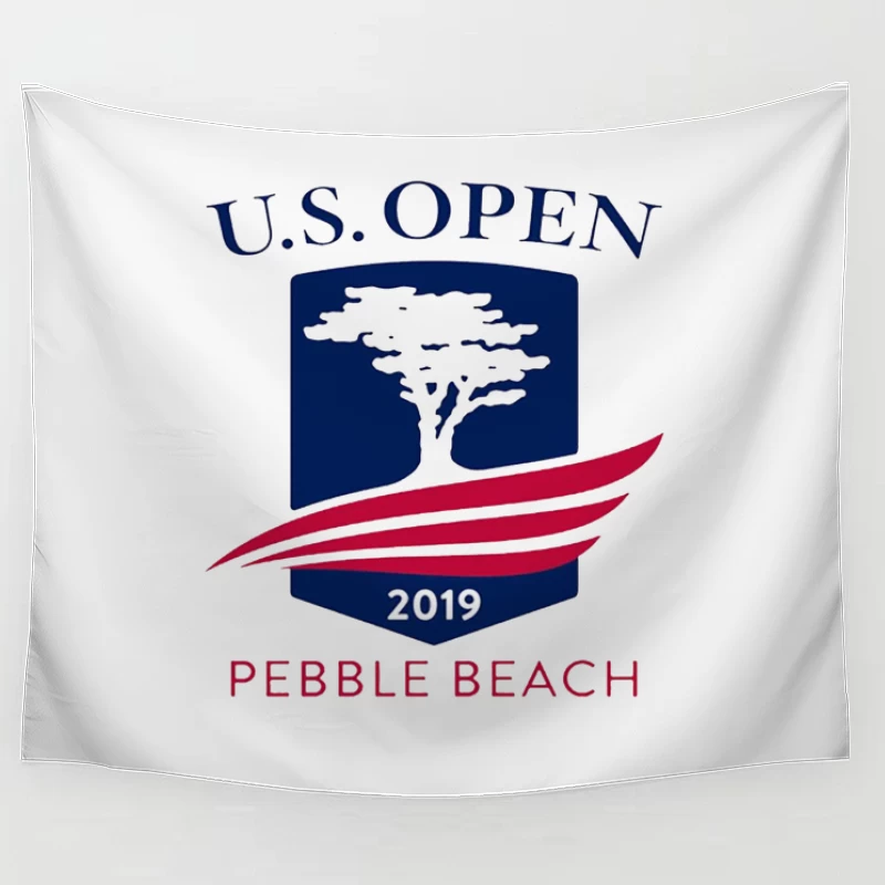 2019 US Open Golf Championship at Pebble Beach Logo Tapestry