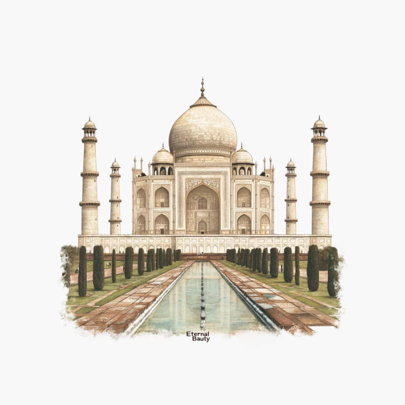 Iconic Taj Mahal: Architectural Marvel of India Cotton Tote Bag