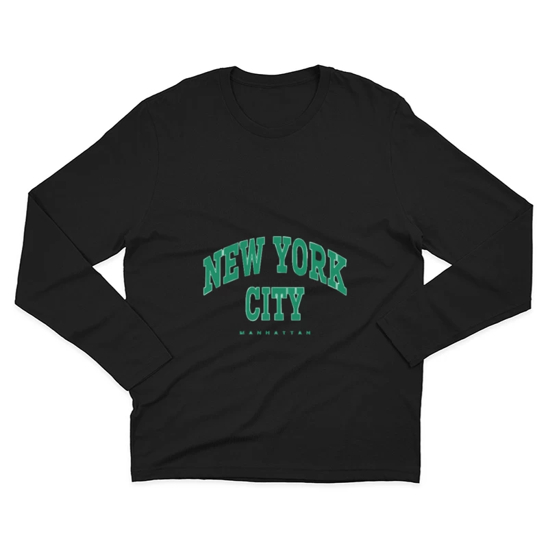 Design de Lettrage New York City Homme Manches Longues T-Shirt