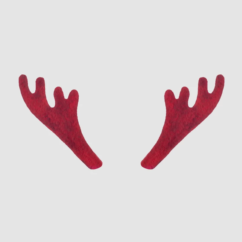 Cornes de Renne en Feutre Rouge Femme Sweat à capuche