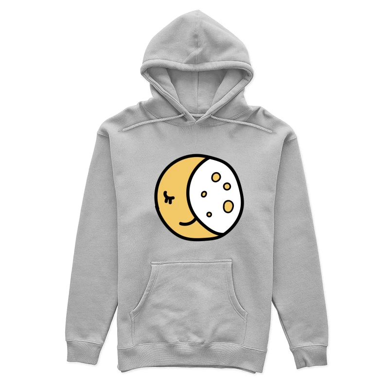Visage de lune simple avec sourire Femme Sweat à capuche