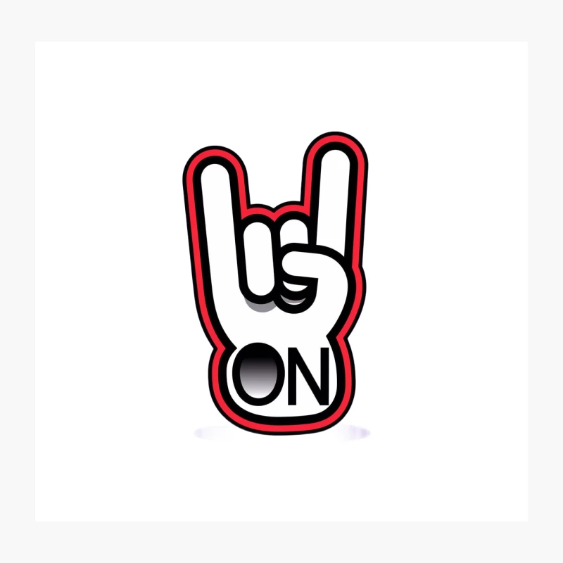 Rock On Hand Gesture: Iconic Music Symbol Throw Pillow