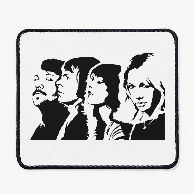 Abba Black White Mouse Pad