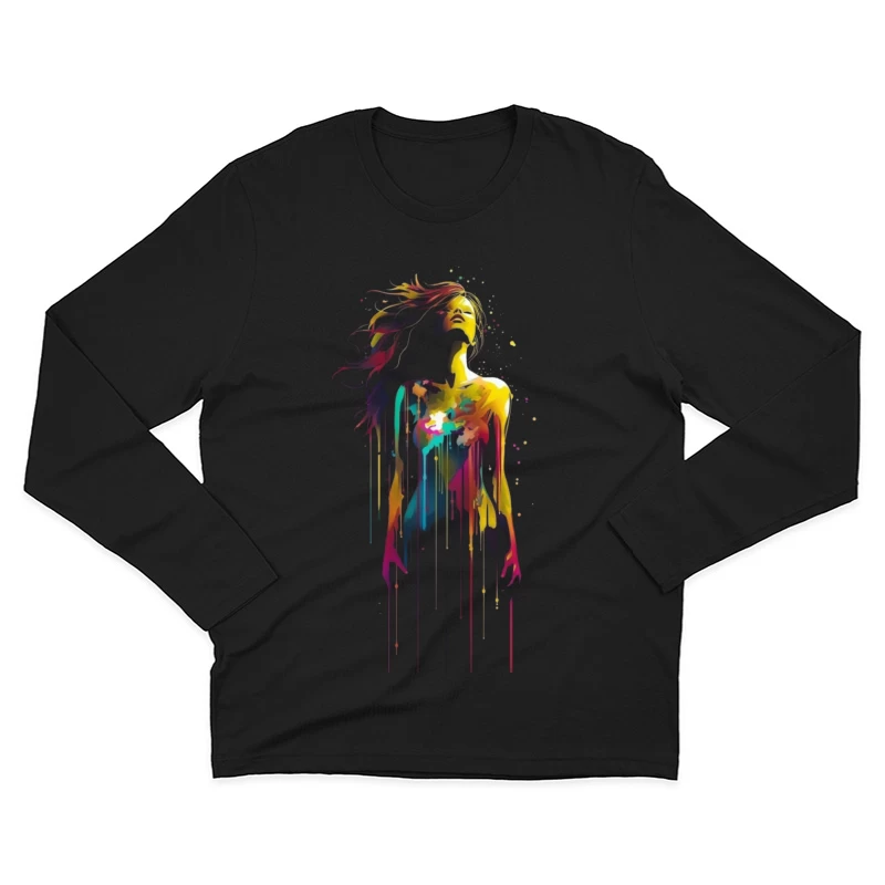 Colorful Abstract Woman Male Long Sleeve T-Shirt