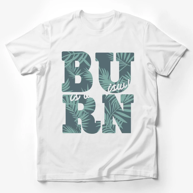 Grafischer Palmen-Text Herren T-Shirt