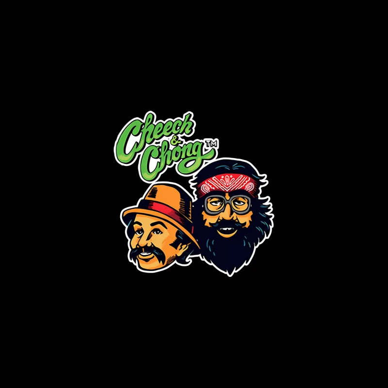 Cheech & Chong Retro Cartoon Logo Design Desk Mat