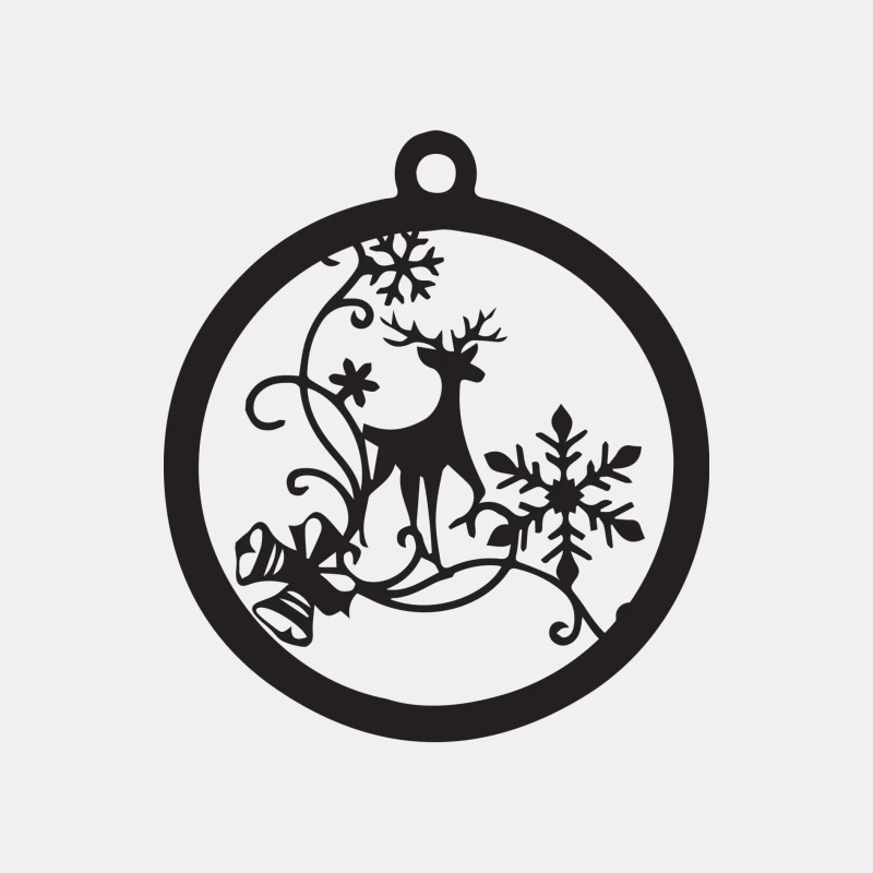Ornement de Noël avec renne et flocons Homme Débardeur