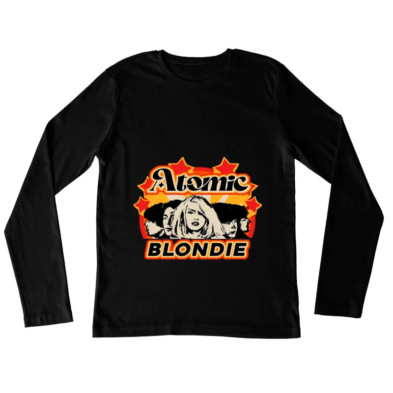 Atomic by Blondie - Retro Band Logo Design Female Long Sleeve T-Shirt