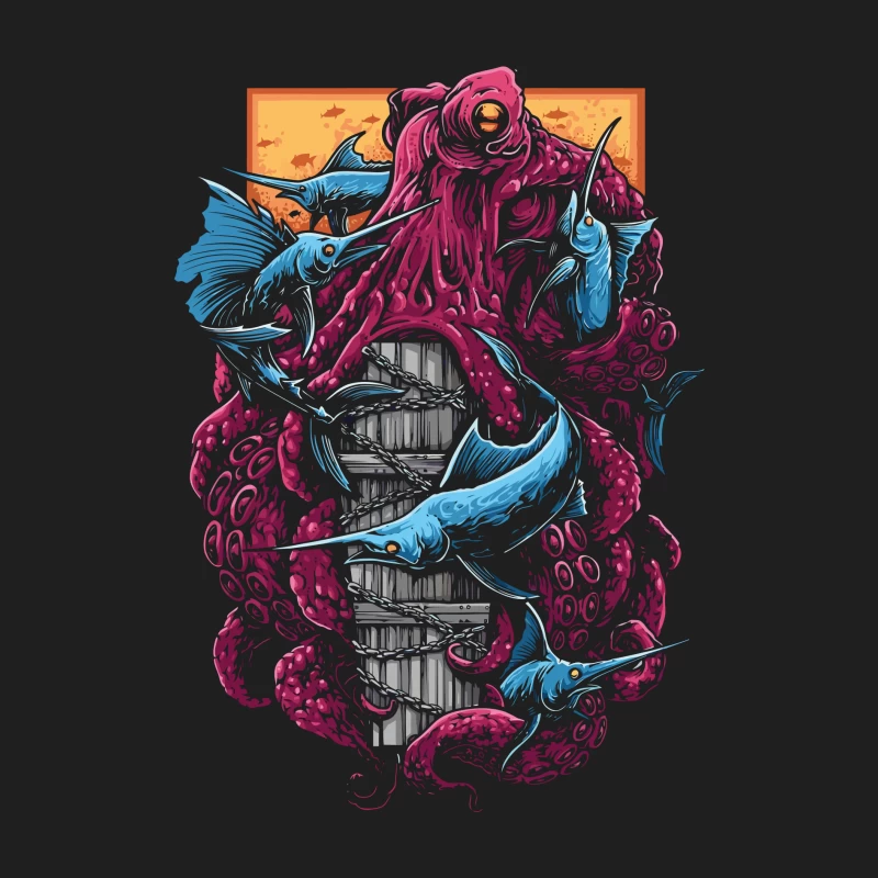 The Crimson Kraken vs. Blue Marlin Male Tank Top