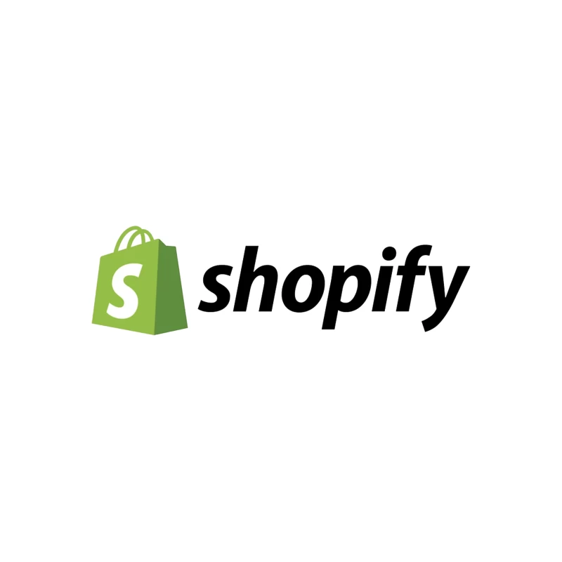 Shopify E-commerce Platform Logo with Green Shopping Bag Icon Tapestry