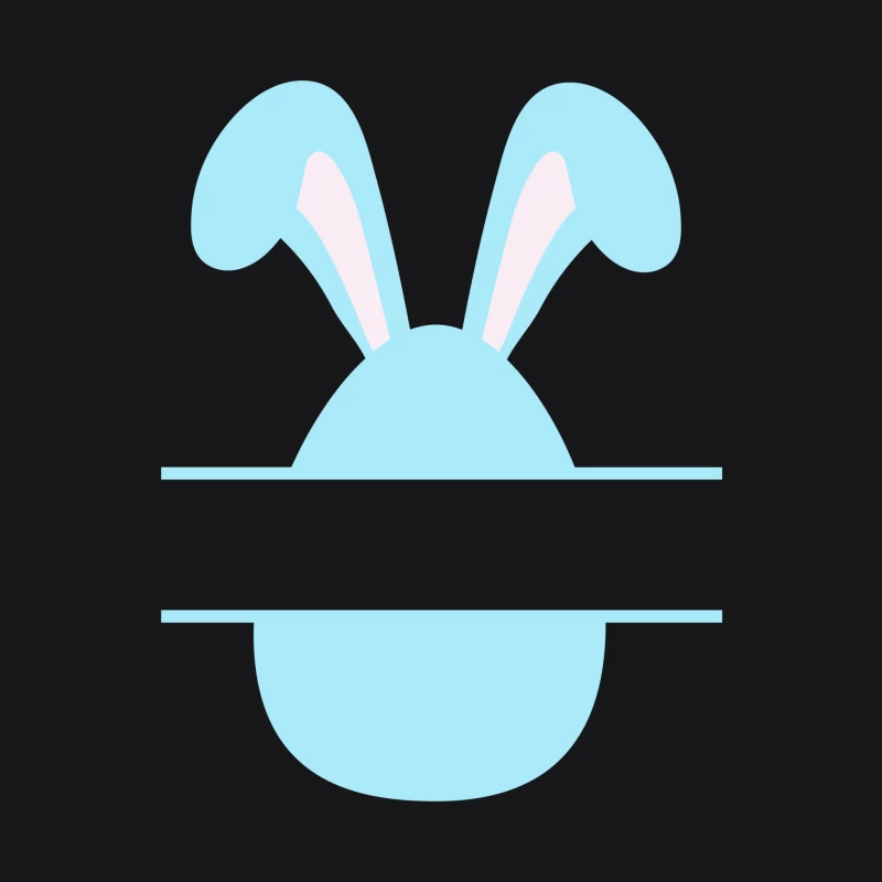 Lapin bleu avec bande noire Femme Sweat à capuche