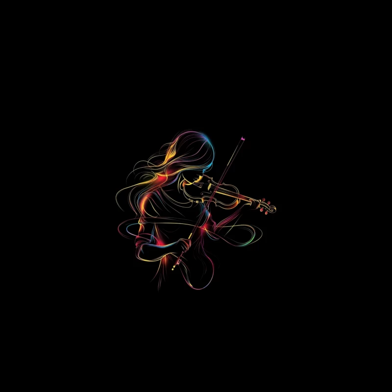 Colorful Violinist Illustration iPhone Case