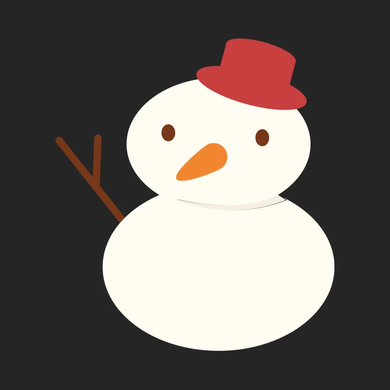 Bonhomme de neige adorable avec chapeau rouge Homme Sweat-shirt à enfiler