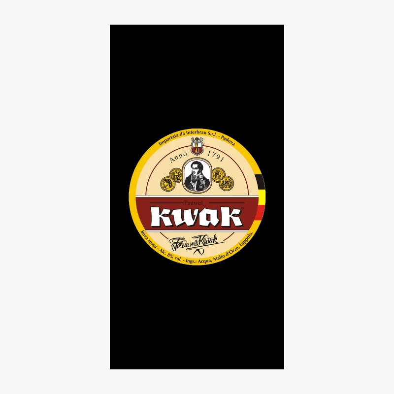 Vintage Circular Label of Kwak Belgian Beer from 1791 iPhone Case