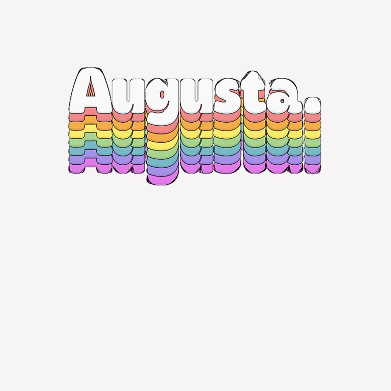 Augusta  Retro Typography Design Male T-Shirt