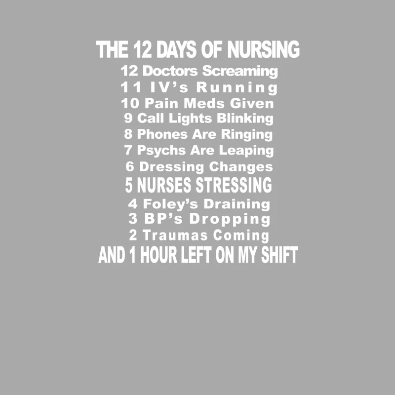 The 12 Days of Nursing Male Pullover Hoodie