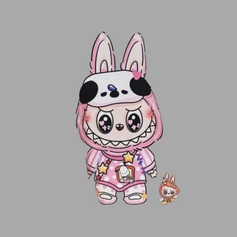 Niedlicher Hase mit Charaktermaske Herren Pullover Hoodie