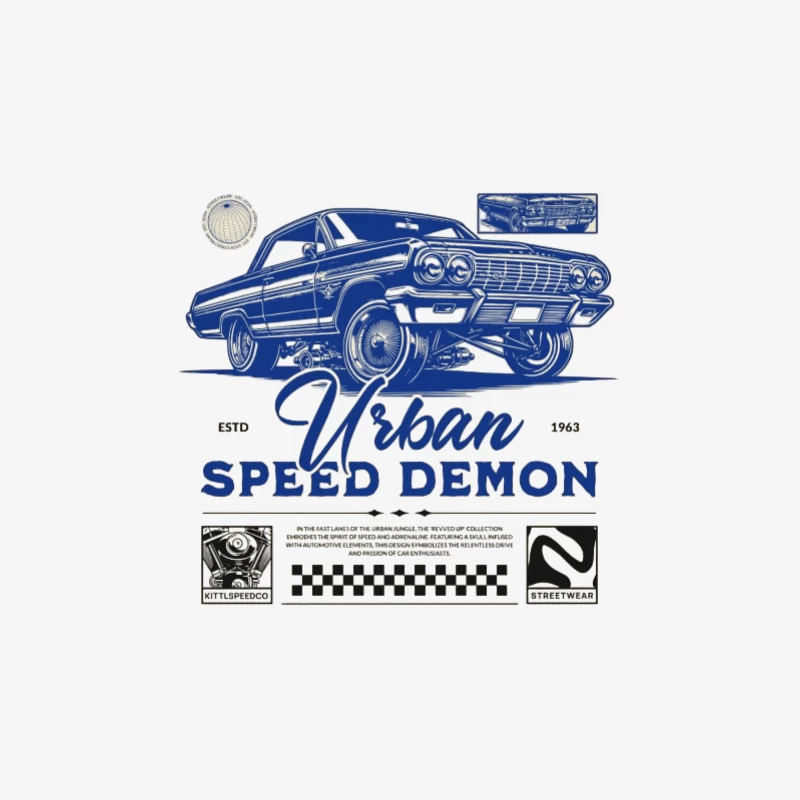 Urbaner Geschwindigkeitsdämon Auto Design Herren Langarm T-Shirt